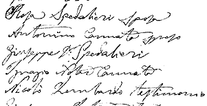 La firma di Nicolò Lombardo