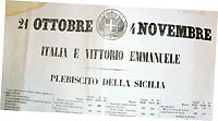 21 ottobre 1860, Plebiscito della Sicilia