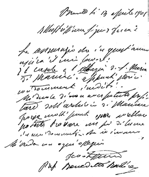 B. Radice, lettera al Duca Nelson