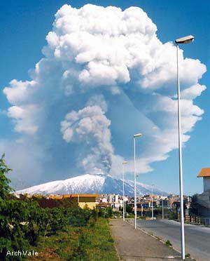 Etna, attività parossistica (2004, da Bronte)