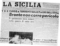 Eruzione del 1949, La Sicilia 3-12-1949