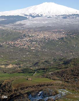 Veduta di Bronte dalla "Carbonara"