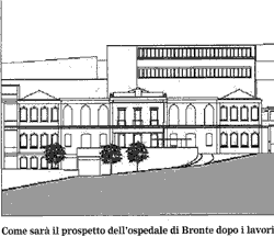 Il nuovo prospetto dell'ospedale Castiglione-Prestianni