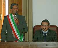 Il sindaco Pinzone e il presidente  Mancuso