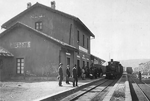 La stazione di Bronte nel 1920